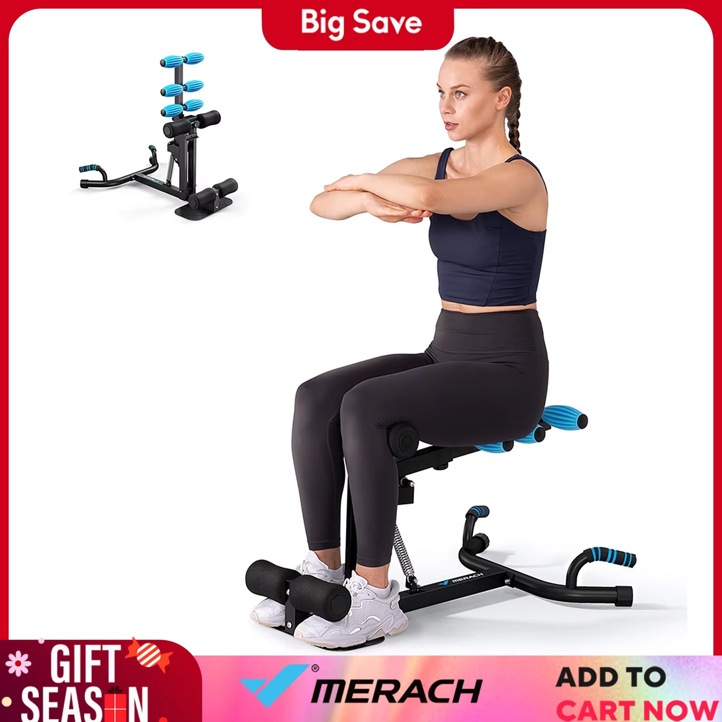 Deep Squat Machine Adjustable Glutes Trainer Machine Core Leg Push up Workout Machine Multifunctional Buttocks Machine