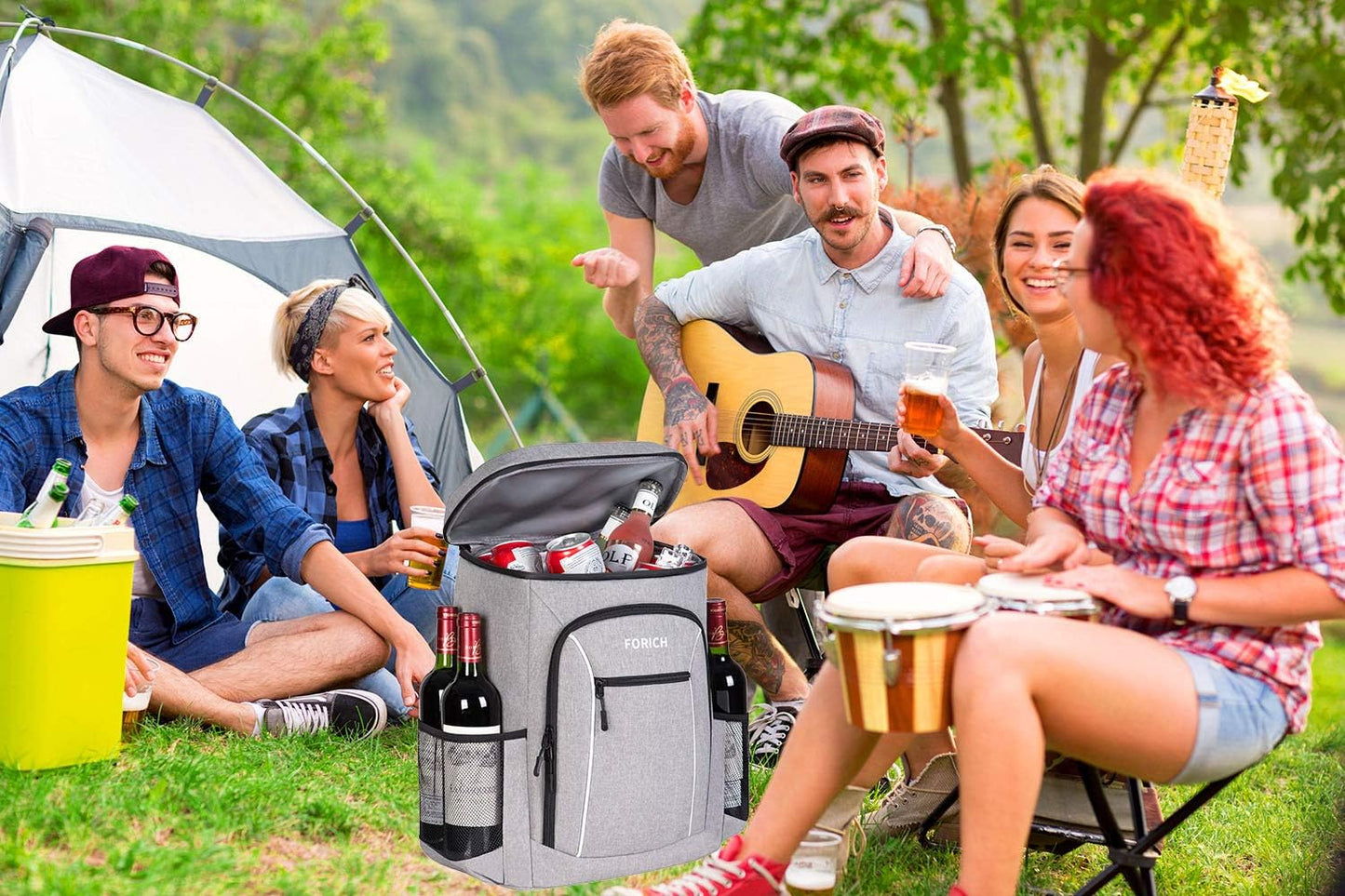 Insulated Cooler Backpack Lightweight Soft Cooler Bag Leakproof Backpack Cooler for Men Women to Lunch Work Picnic Beach Camping Hiking Park Day Trips, 30 Cans