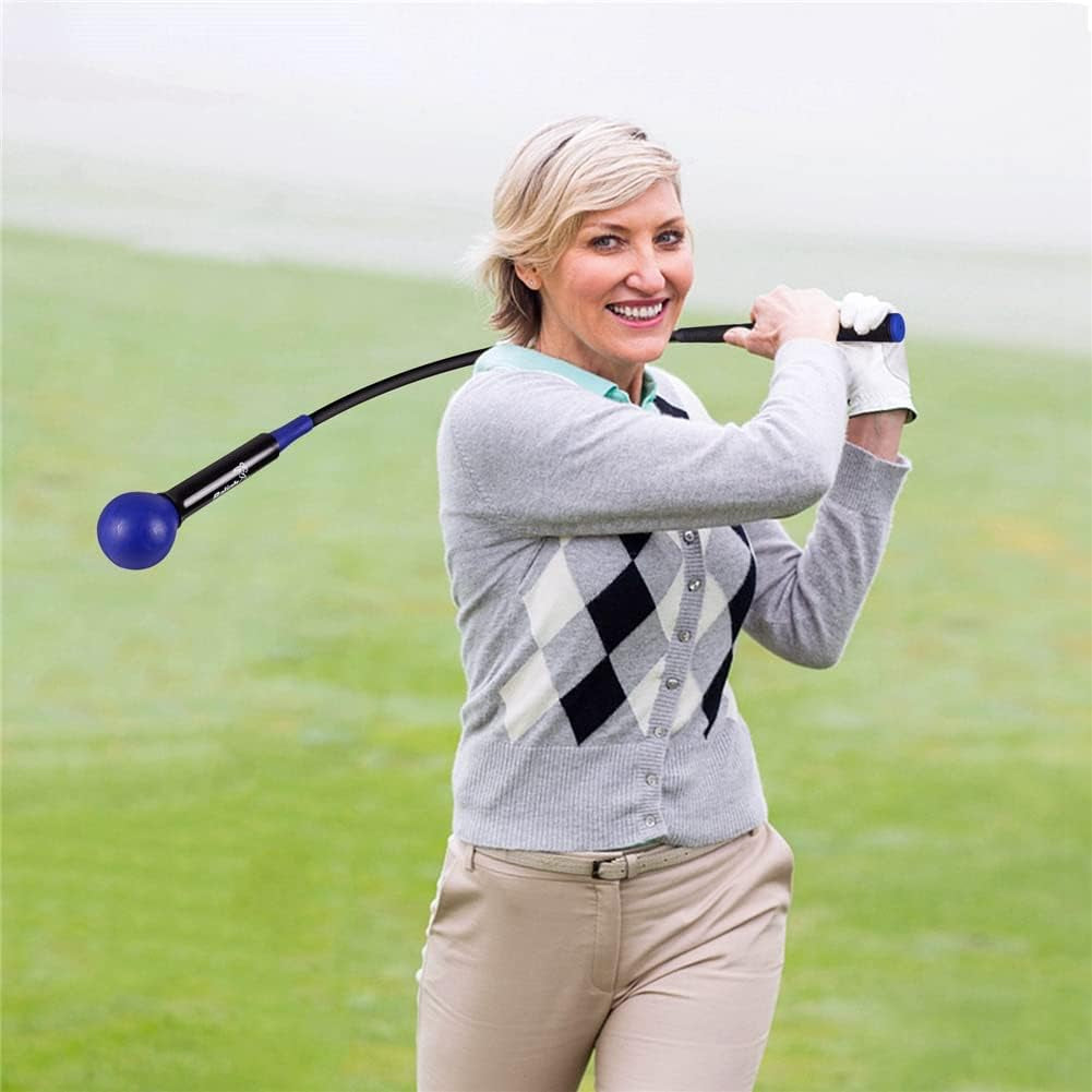 Golf Training Aid Stick,Golf Swing Tempo Trainer,Golf Trainer Accessories,Golf Warm up Stick for Strength & Balance,Tempo & Flexibility Training,Golf Gifts(48 Inch)