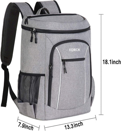 Insulated Cooler Backpack Lightweight Soft Cooler Bag Leakproof Backpack Cooler for Men Women to Lunch Work Picnic Beach Camping Hiking Park Day Trips, 30 Cans